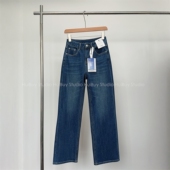 女阔腿裤 秋 四面弹窄版 高腰显瘦直筒牛仔裤 会buy实拍 早秋战裤