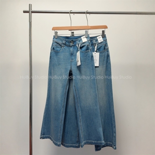 显瘦四面弹喇叭开衩裤 双版 微喇瘦瘦牛仔裤 子女春 会buy实拍