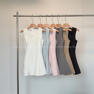 【会buy实拍】骨子里的千金感/收腰A字连衣裙女高腰显瘦无袖短裙