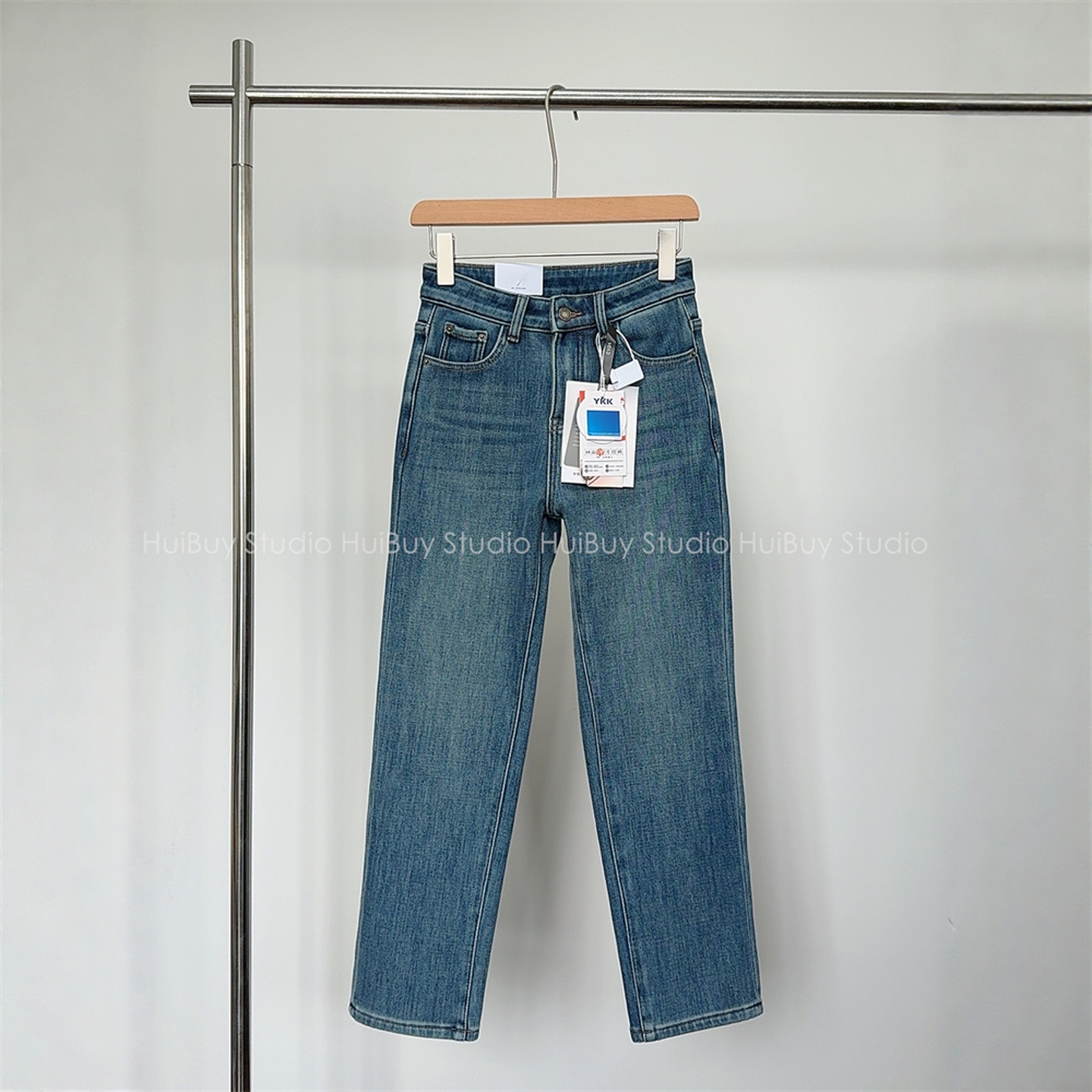 【会buy实拍】版型正 保暖加绒高腰显瘦小脚裤修身牛仔靴裤女秋冬