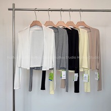 【会buy实拍】薄款天丝长袖防晒空调衫修身百搭显瘦上衣夏季新款