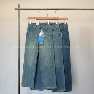 显瘦显腿长牛仔裤 加绒直筒裤 四面弹高腰窄版 女秋冬 会buy实拍