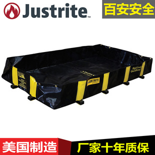 JUSTRITE便携柔韧型盛漏托盘355GAL可折叠托盘防渗漏托盘28516