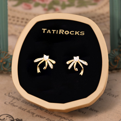 丹麦【设计师】Tatirocks爱心蝴蝶耳钉高级感轻奢女耳环珍玩摆件