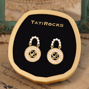 丹麦【设计师】Tatirocks圆满链式珍珠耳钉高级感轻奢女摆件耳环