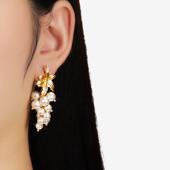 丹麦 Tatirocks小葡萄珍珠耳钉高级感轻奢女宝石新耳环 设计师