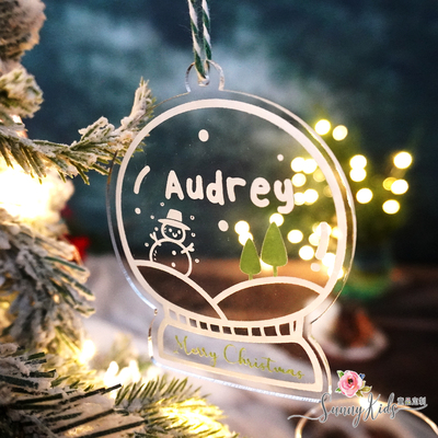 ins定制圣诞树儿童亚克力名字节日礼物装饰布置挂件挂牌企业logo