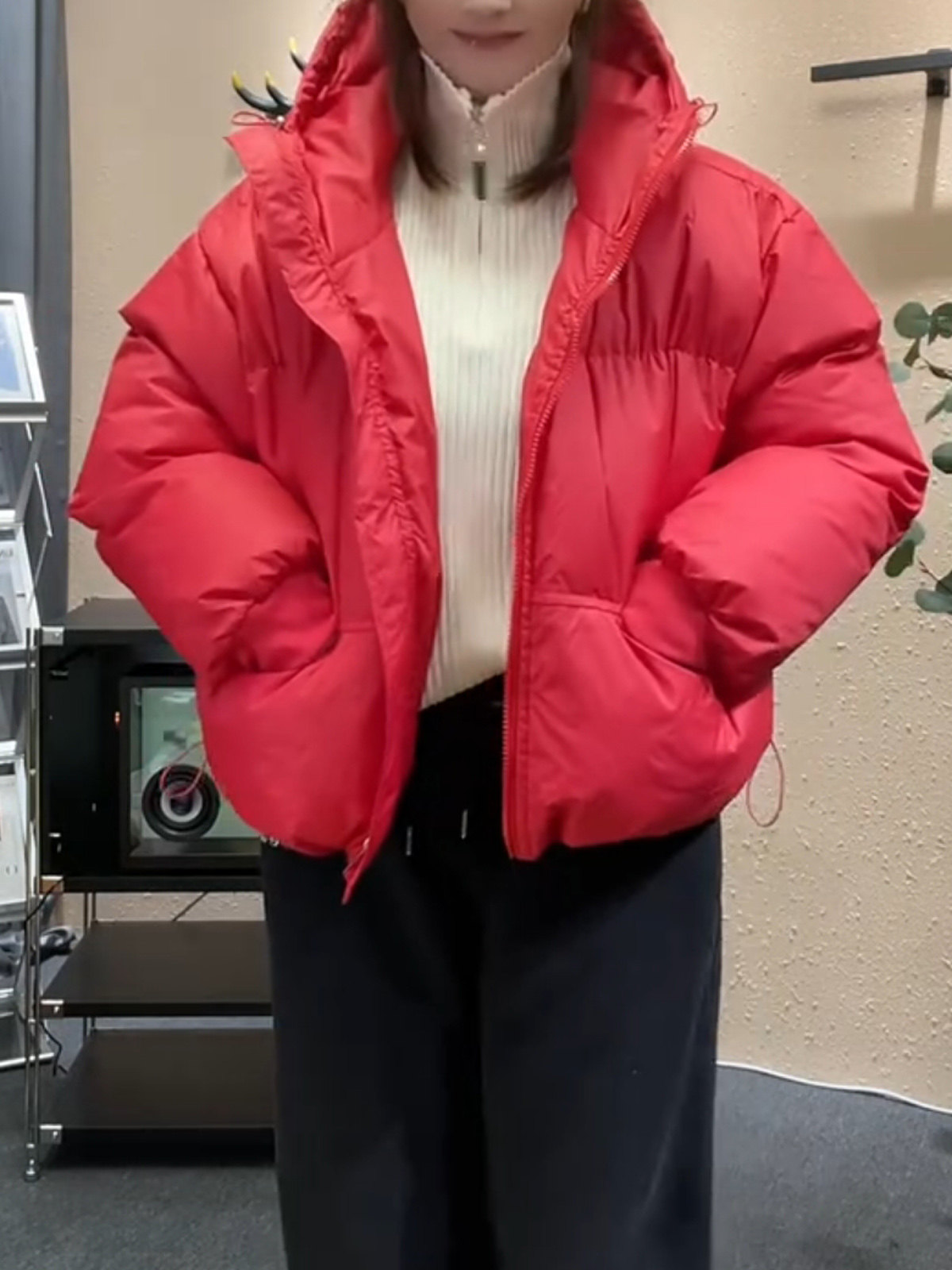 欧货2023冬季新款休闲糖果色连帽棉衣肯豆风棉服外套女上衣面包服