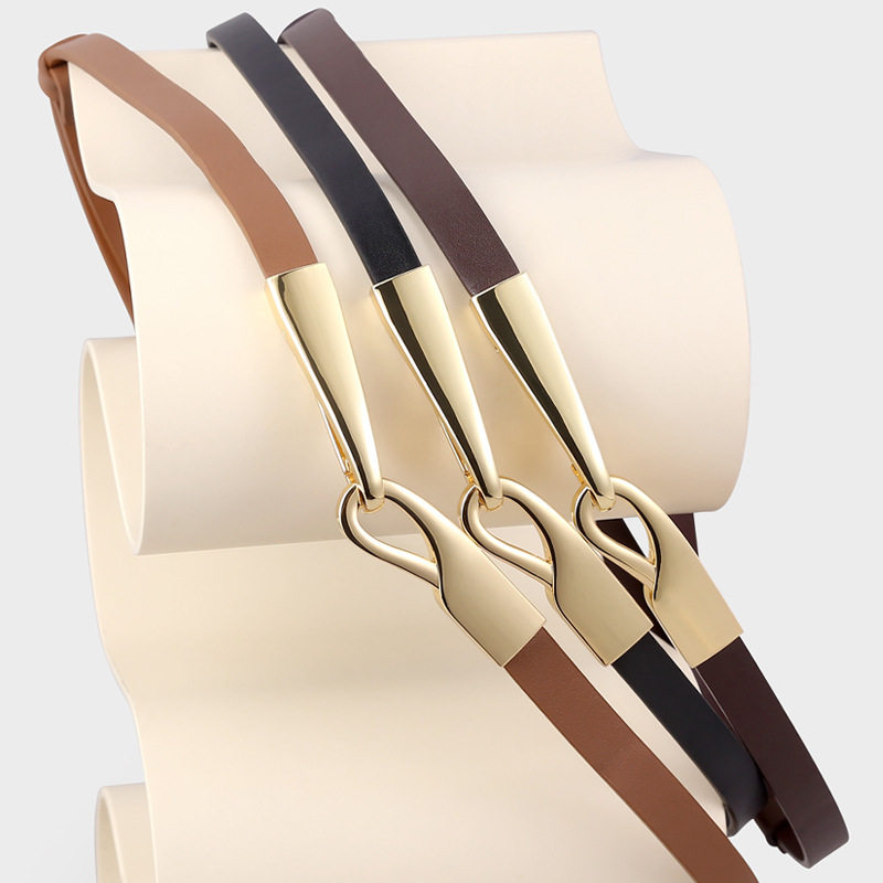 头层牛皮细腰带女装饰夏季配连衣裙衬衫西装皮带女显瘦纯牛皮腰封