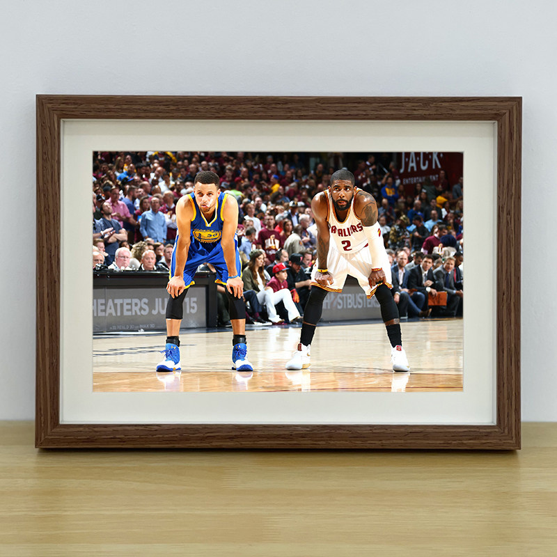 双星控卫库里欧文相框挂画摆桌NBA球星海报装饰画照片墙壁画礼物