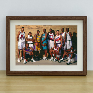 经典96黄金一代科比雷阿伦相框摆台照片装饰挂画篮球迷礼物纪念品