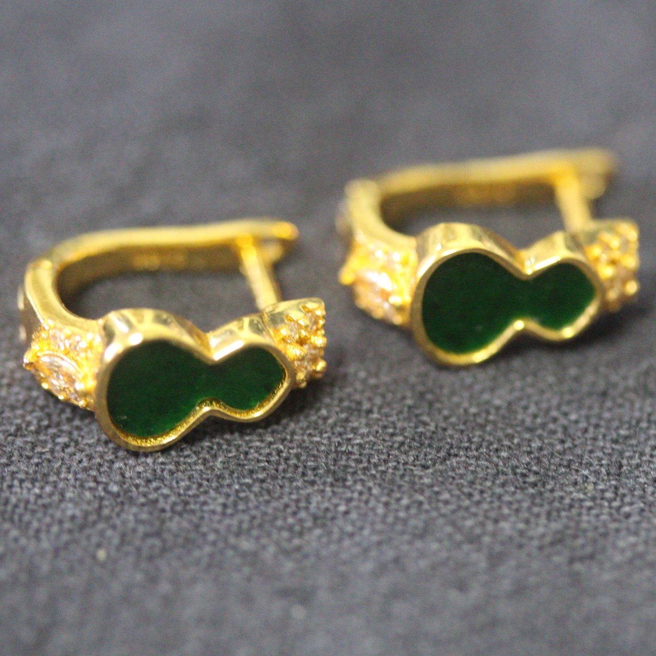 天然缅甸翡翠A货葫芦耳扣S925银镶嵌高级设计款百搭送人礼物,珠宝/钻石/翡翠,耳饰,淘宝优惠券,粉丝福利购,淘宝优惠卷