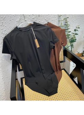 SKIMS卡戴珊jennie同款短袖连体衣T体恤打底衫半袖上衣