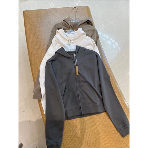 skims卡戴珊french zip hoodie连帽短款拉链卫衣外套卫裤运动套装