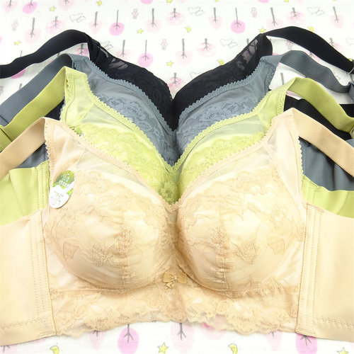上托收副乳大胸显小薄款内衣乳胶