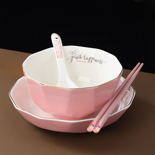 轻奢陶瓷碗家用2025新款高颜值米饭碗面碗个人专用一人食碗盘餐具