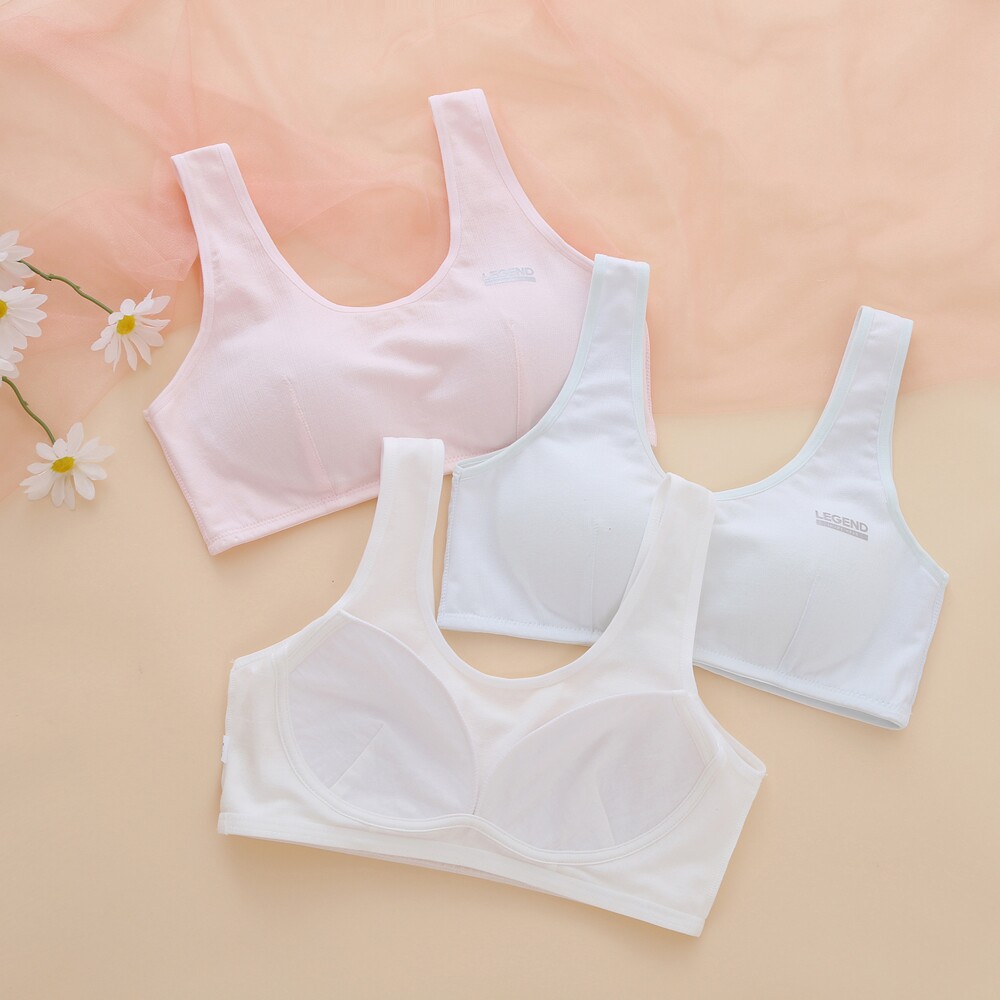 夏季防凸点薄罩杯海绵女生小背心薄款学生少女内衣发育期胸衣初中