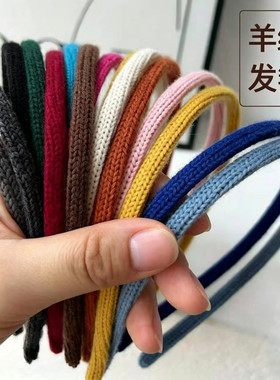 羊绒针织发箍不勒头压碎发细发卡