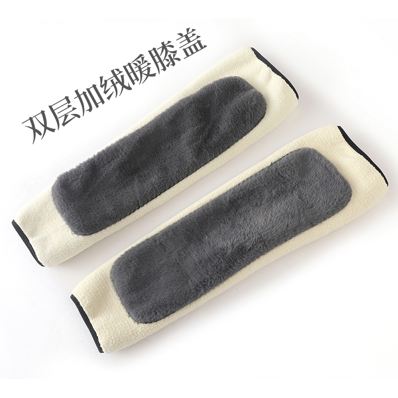 冬季厚护膝神器老寒腿专用加绒男女膝盖凉保暖膝关节羊羔绒长绑腿