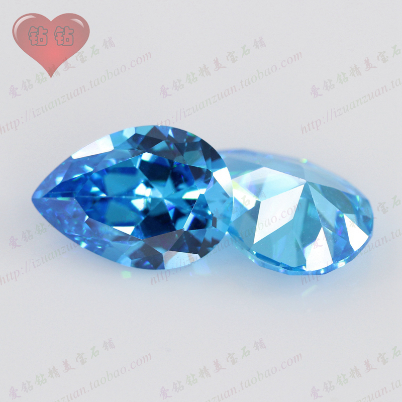 diy天蓝色瑞士裸石