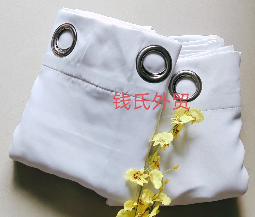 钱氏外贸成品窗帘处理纯色遮光布现代简约出租房小窗户隔断小短帘