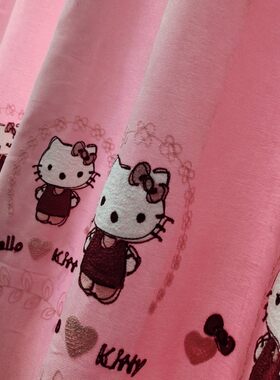 粉色棉麻公主风卡通成品儿童窗帘