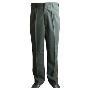 库存全新橄榄绿涤丝夏西裤凡立丁男士长裤直筒宽松休闲保安裤国训