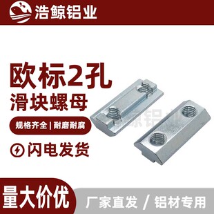 铝型材欧标T型螺母30/40/M6/M8双孔船型3060/4080滑块螺母