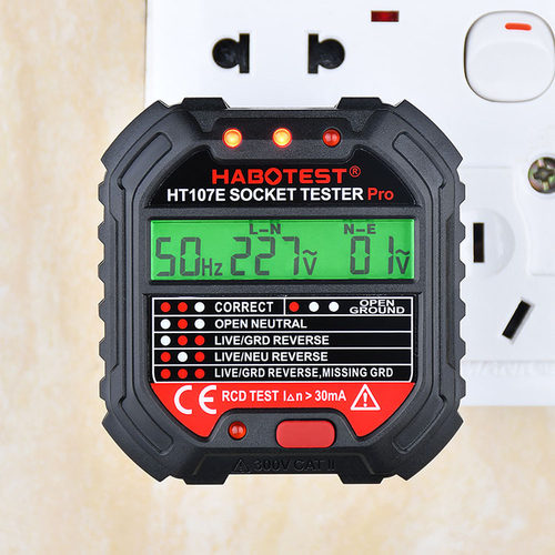 HABOTEST HT107E HT107D HT107B Socket Tester Pro RCD EU UK US