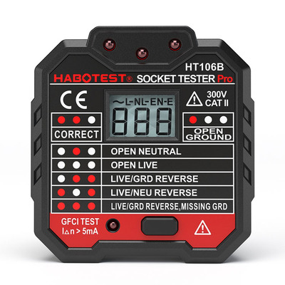 HABOTEST HT106E/D/B Socket Tester Pro Voltage RCD EU UK US