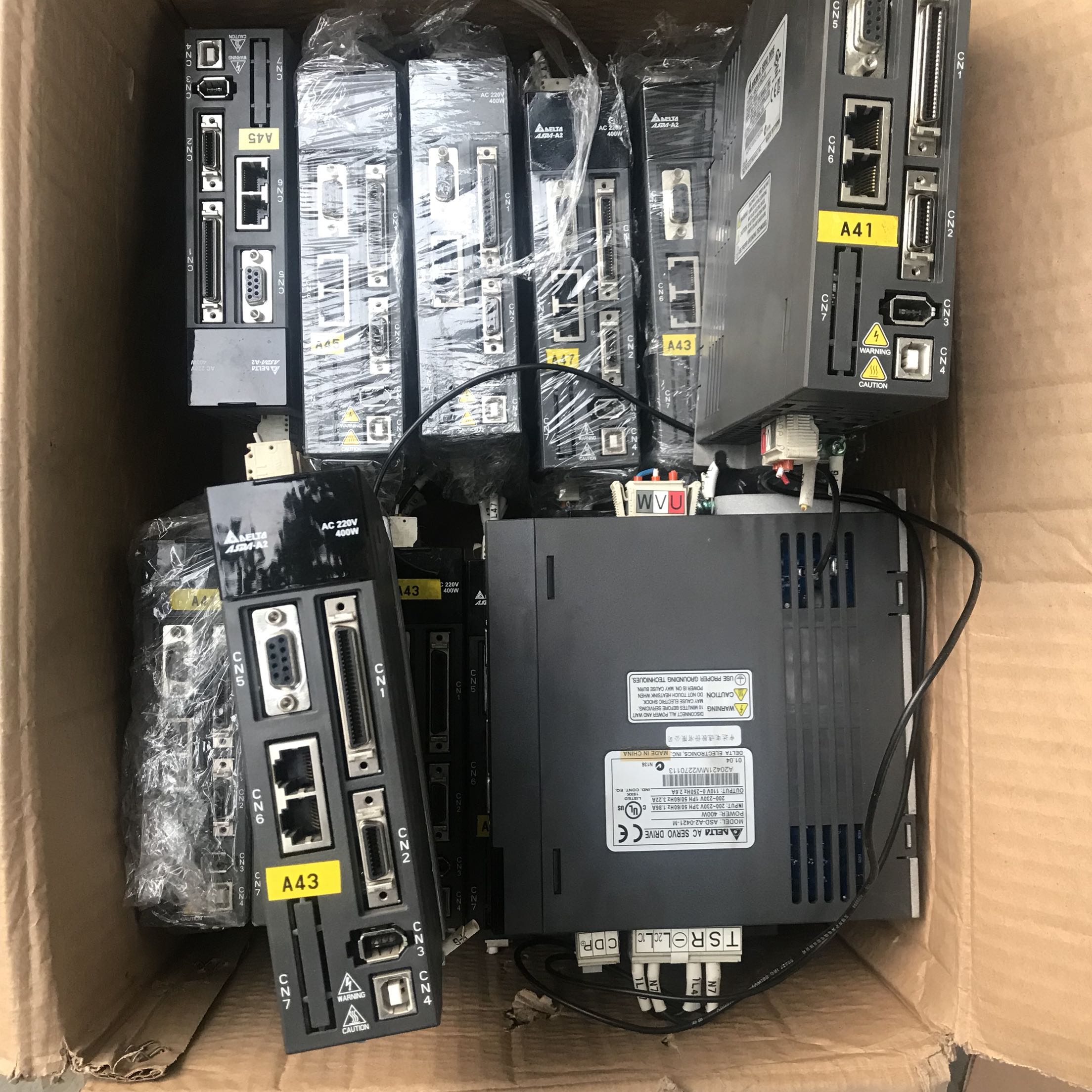 首单优惠-原装台达400W伺服电机ASD-A2-0421-M+ECMA-C10604SS带刹