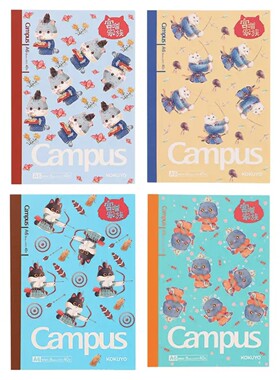 国誉塔卡沙宫喵家族笔记本A6胶装本Campus无线装订本B5记事本4本