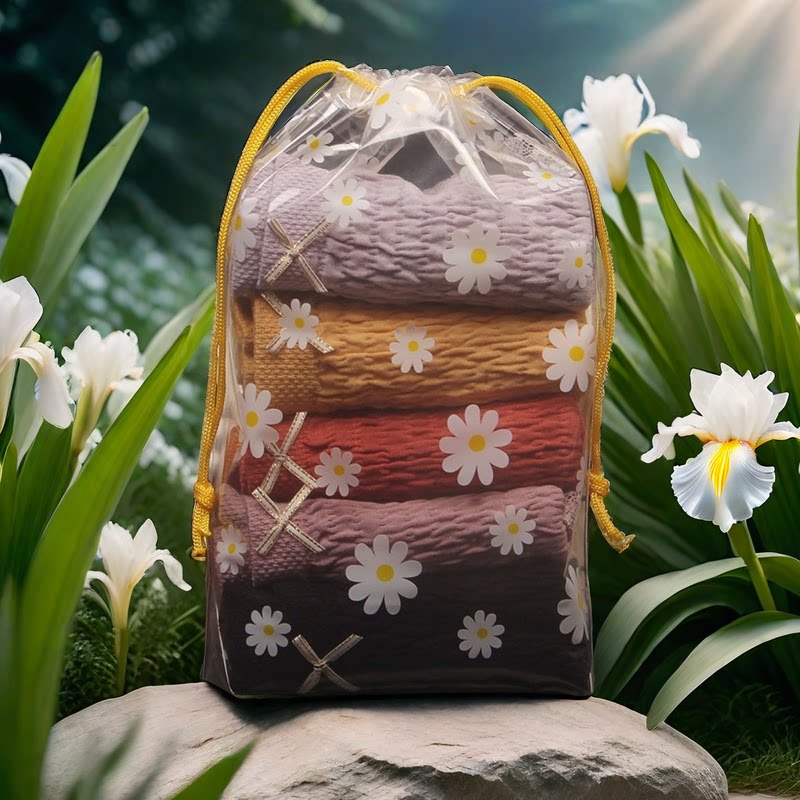 PE打底裤包装袋T恤背心童装束口抽绳袋内裤袜子防晒服透明收纳袋