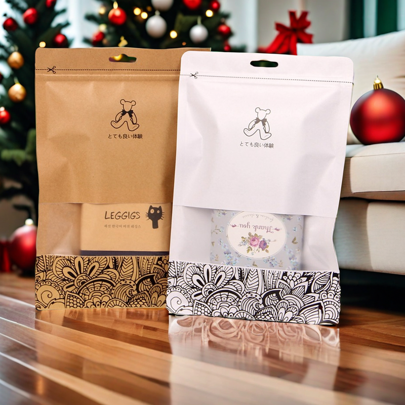 儿童牛皮纸包装袋打底裤连裤袜自封袋围巾背心内裤袜子儿童服装袋