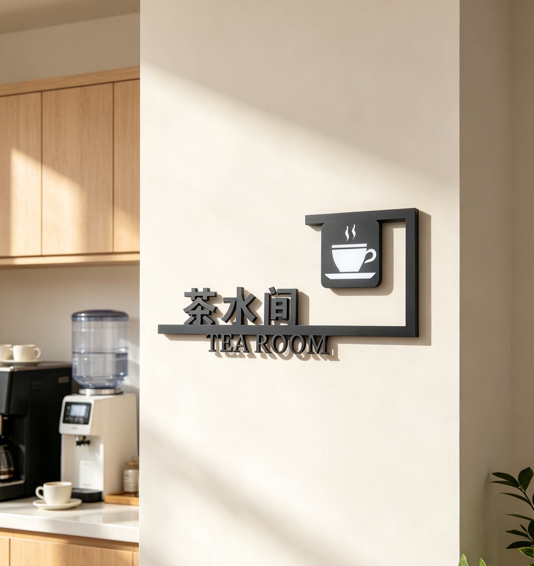 茶水间标识牌办公室亚克力提示牌茶室茶楼茶吧台茶楼茶吧台茶楼