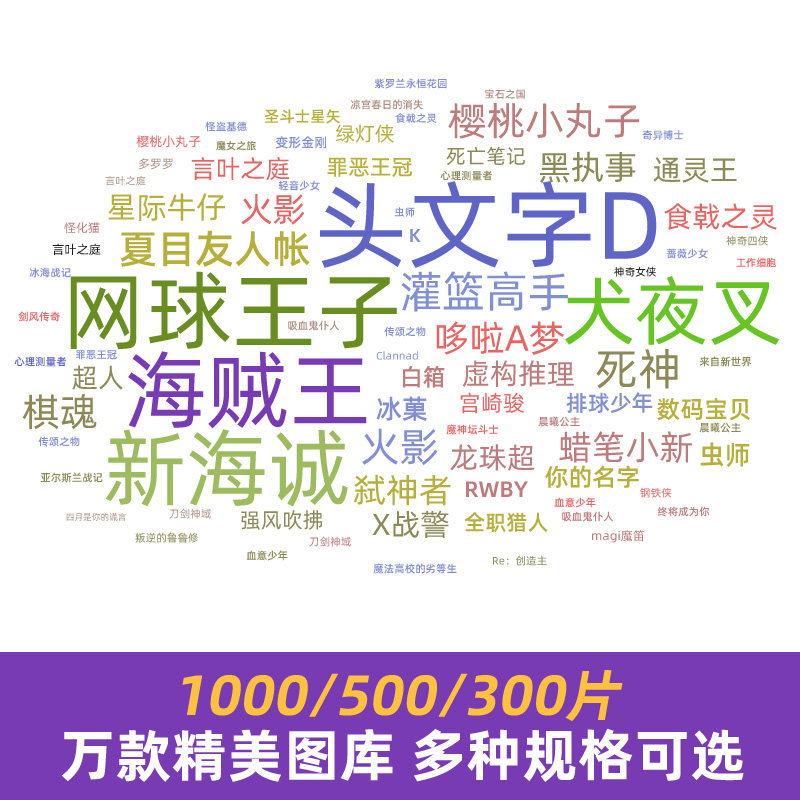 木质拼图动漫主题万款图库1000/500/300片成人益智可定制创意礼物