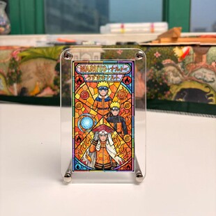 亚克力拼图火影鸣人佐助diy定制卡卡西高清透春野樱透明桌面摆件