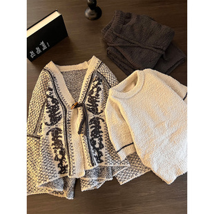 复古风高级感半边绒睡衣女秋冬季新款家居服少女休闲三件套可外穿