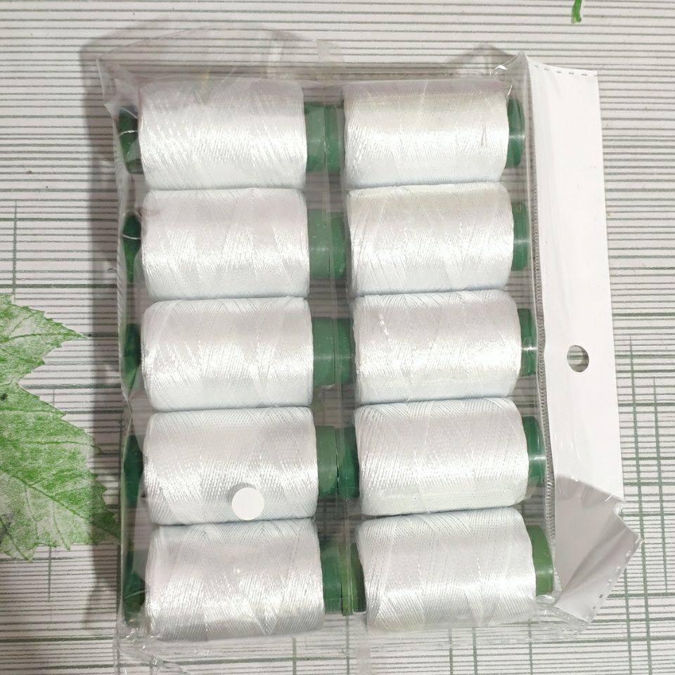 白色绣花线绣鞋垫线轴线 冰丝线 丝光线 缠花线 手工丝线刺绣线