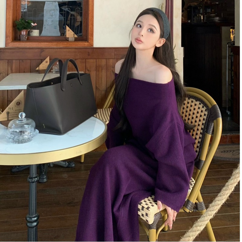 法式复古套装女神长裙2025秋冬