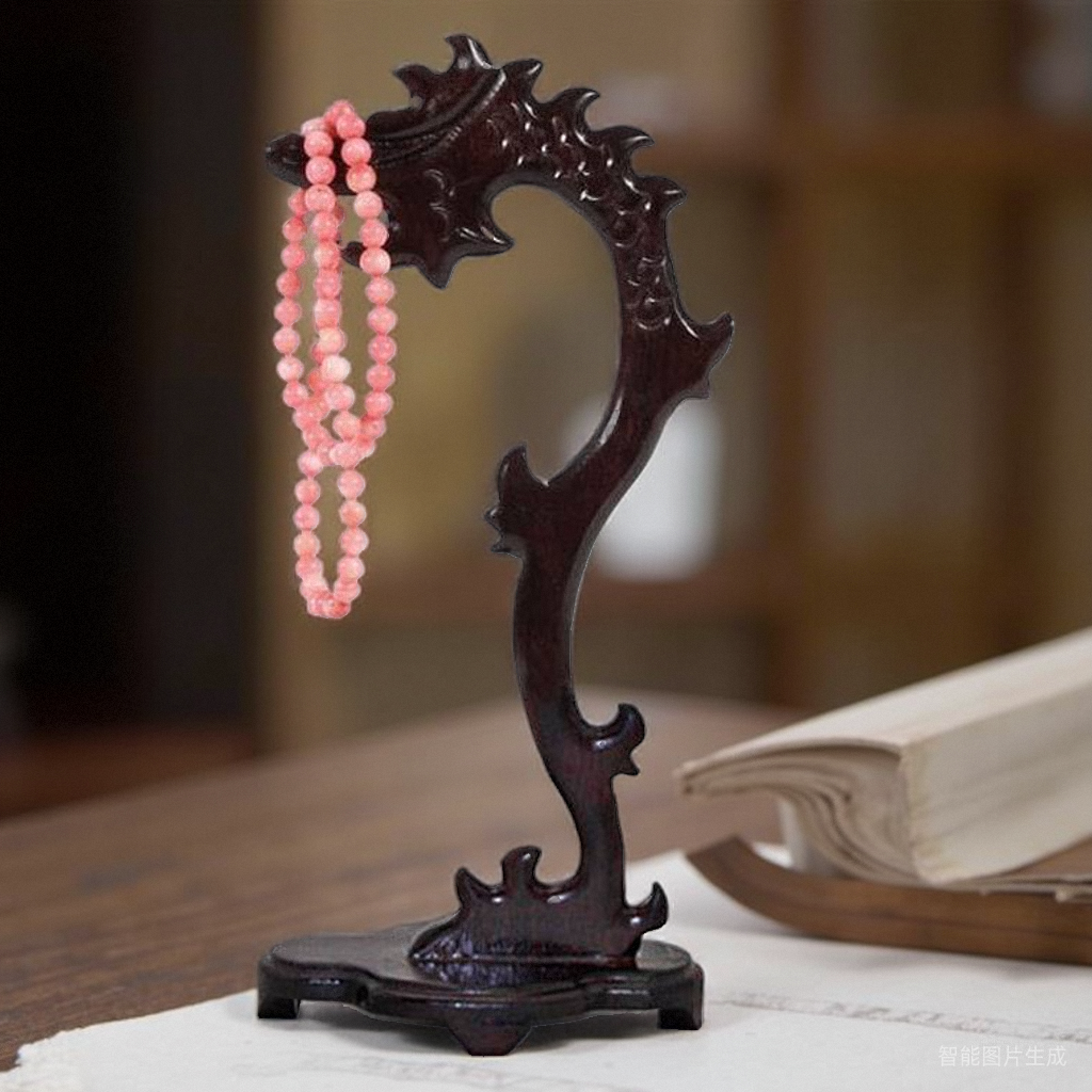 实木中式龙头吊玉架吊坠展示架