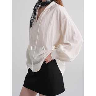 Haze禾枝《简调》简约版型勾勒利落时髦调调的高腰半身裙短裙女秋