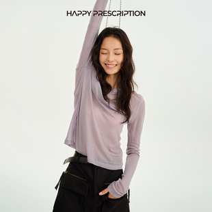 Prescription快乐药方天丝羊毛圆领长袖 Happy 打底衫 博主推荐