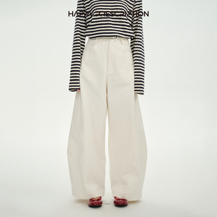 Happy Prescription 快乐药方松弛感弧线茧型弯刀裤