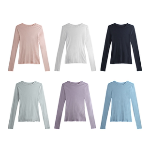 Happy Prescription 显瘦纸片人T恤女春夏款长袖打底修身收腰多色