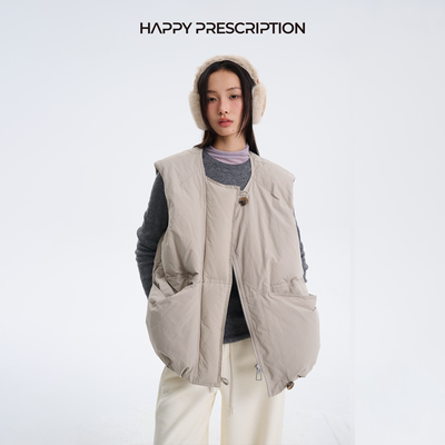 设计感日系水洗棉百搭羽绒马甲