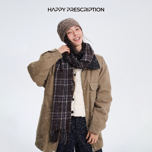 羽绒服外套女90白鸭绒 小个子友好巴恩风工装 Happy Prescription