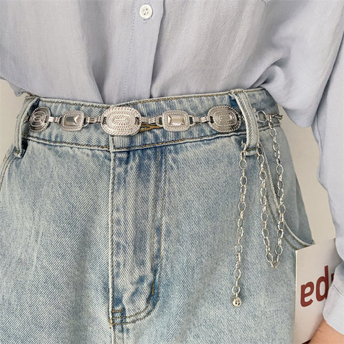 男女链条合金金属韩版腰链