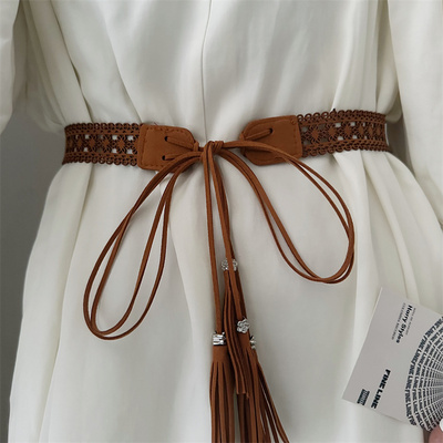 新款时尚百搭腰绳复古ins风简约韩版女士皮带装饰裙子腰链腰带潮