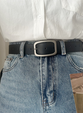 新款高级感复古百搭休闲针扣皮带男简约青年牛仔裤带腰带ins装饰